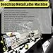 Yokoma Benchtop Mini Metal Lathe Machine for Metal Work Inch Precision Lathe Drilling Machine for Various Metal Turning 1100W Brushless Motor 50-2500rpm Variable Speeds Inch Thread 110V