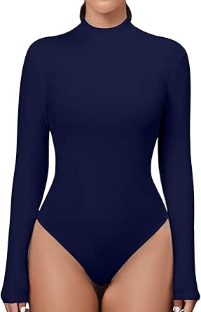 Generisch Shapewear voor dames, langarm, U-hals, shaper, buikverhullend, tanga, bodysuit, eenvoudig, ademend, lange mouwen, balletpak, kostuum, shaping bodyshirt, overall, pyjama, elegant, comfortabel