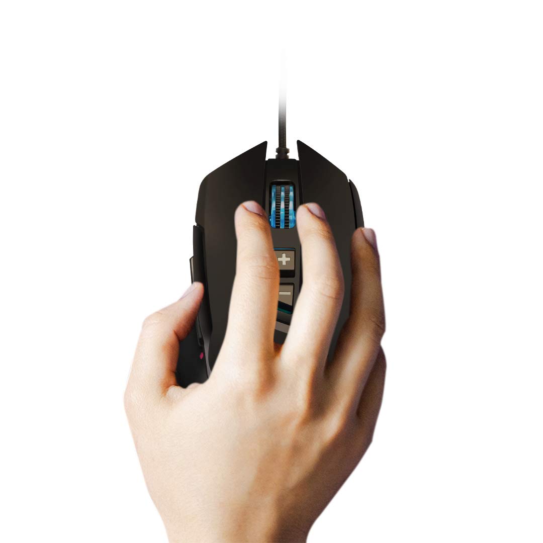 Hand holding Ant Esports GM300 mouse, demonstrating grip