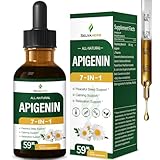 Selvaherb Apigenin Supplements for Sleep, 7-in-1 Formula Drops w/Chamomile Extract & L-Theanine for Calming & Relaxation Support, Fast Apsorption Liquid w/Valerian Root & Passion Flower. 2oz