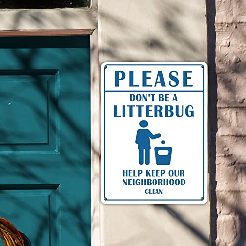 Panneau de rue Please Don't Be A Litterbug pour propreté de parking - 5