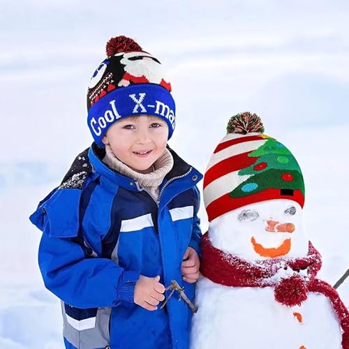 Gorro de Navidad LED de punto para invierno y recuerdos de fiesta pack de 5 3