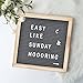 Felt Letter Board with 294 Letters, Numbers & Symbols - 10 x 10 inch Changeable Message Board with Wooden Frame Wall Mount Hook, Gray & Wood