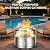 ONLYFIRE OUTDOOR LIVING Wood Burning Fire Pit with Carrying Bag, 19.5” Detachable Portable Firepit for Camping Tailgating Patio Backyard Bonfire, Perforated Smokeless Fireplace, Stainless Steel FP037