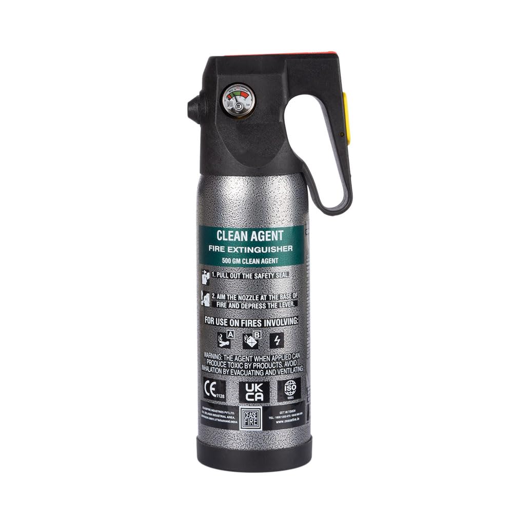 Ceasefire Clean Agent (Fluoroketone) Fire Extinguisher 500 GM (Antique Silver)-picture-15
