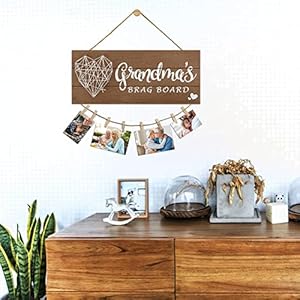 CISYINO Mother's Day Father's Day Grandparent Day Christmas Birthday Gifts for Grandma Grandpa from Grandchildren,Grandkids Picture Board for Photos Collage (Grandma with white heart) CISYINO Mothers Day Fathers Day Grandparent Day Christmas Birthday Gifts for Grandma Grandpa from GrandchildrenGrandkids Picture Board for Photos Collage Grandma with white heart