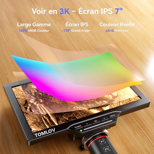 Loupe HDMI pour circuits imprimés TOMLOV TM3K-AF, la solution contre la fatigue oculaire