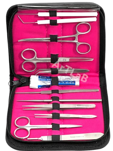 New Premium Stainless Steel Biology Lab/Anatomy/Medical Student Dissection Kit Set - Scalpel Knife Handle,Blades, Forceps, Scissors And Tweezers- Medical Students And Veterinary (Set Of 27 Each) #TOP5