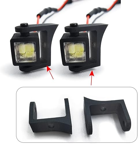 Miniatura 3 de RCLIONS Foco LED lámpara delantera RC techo techo luces color blanco para 1/24 Axial SCX24 AXI00005 AXI00002 RC Truck Car Upgrades