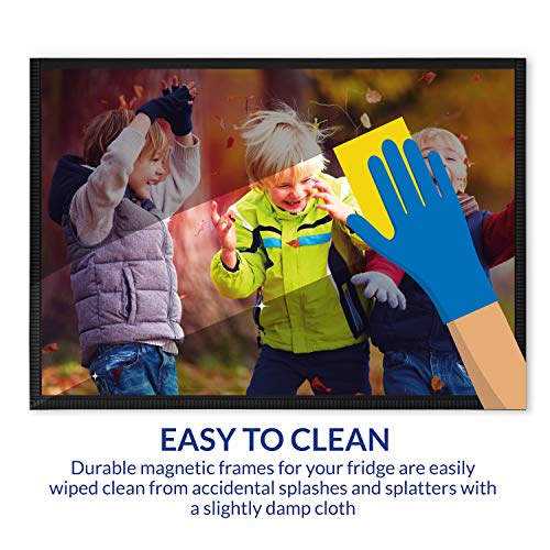 Labphant 12 Pack 4X6 Inch Magnetic Picture Frames; Photo Pocket Frames With White Borders For Fridge 4 X 6 Inch Great For Displaying Pics On The Refrigerator (Black) (4" X 6" Black) #TOP3