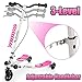Scooter 3 Wheels Foldable Swing Wiggle Speeder for Kids Ages 3-8 with Adjustable Handlebar Height Self-Propelling Drifting Scooter for Boys and Girls (Pink+White)