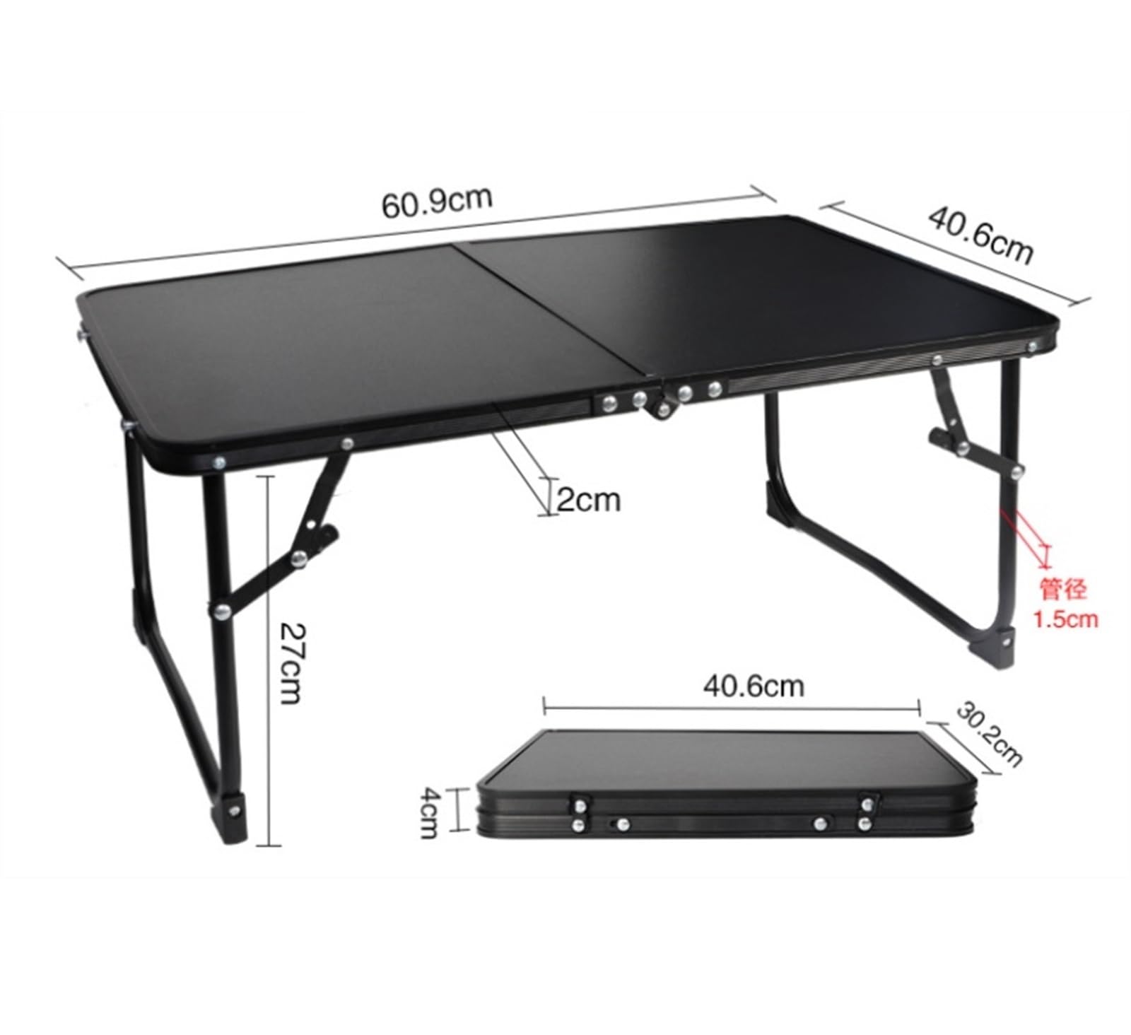 Campingtisch Klappbar Falttisch Klapptisch Tragbarer Campingtisch Multifunktionstisch Einfach Für Picknick Im Freien Klapptisch Klappcampingtisch Camping Tisch (Color : A, Size : 60.9 * 40.6 * 27cm)