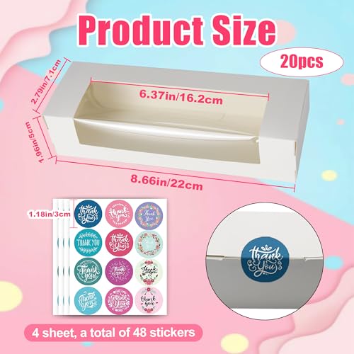 Boîtes à macarons haut de gamme rigides pour présentation de desserts x20