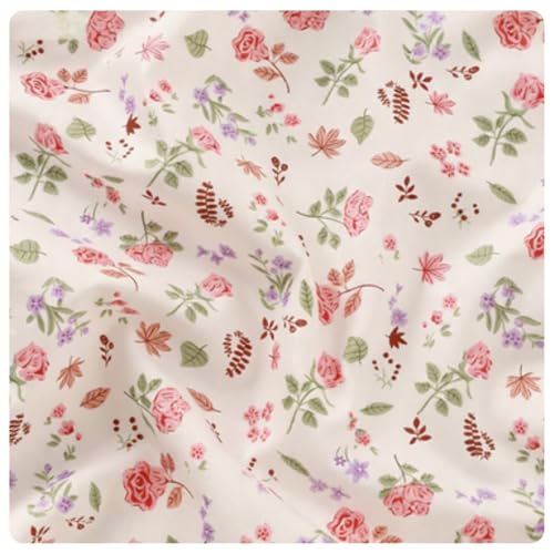 Tissu patchwork rose imprimé fleurs pour ateliers créatifs et matelassage