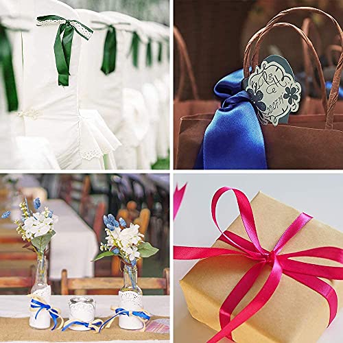 Image of Double Face Vanilla Satin Ribbon 2 inch X 25 Yards Polyester Vanilla Ribbon for Gift Wrapping Very Suitable for Weddings Party Hair Bow Invitation Decorations and More