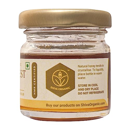 Image of Shiva Organic Raw Van Tulsi Flower Honey 50g | 100% Pure NMR Tested | Raw and Unprocessed
