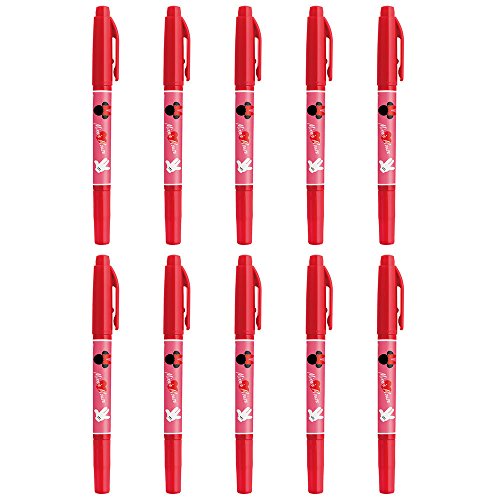 ゼブラ 水性ペン 紙用マッキー 極細 ディズニー 赤 10本 B-WYTS18-R