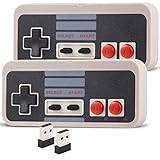 (2 Pack) 2.4GHz Wireless PC USB NES Style Controller Compatible with Super Retro Games, iNNEXT Game...