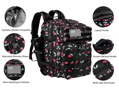 Image of LHI Tactical Military Backpack for Men and Women 25L /35L Army Assault Pack Bag Small Rucksack with Bottle Holder