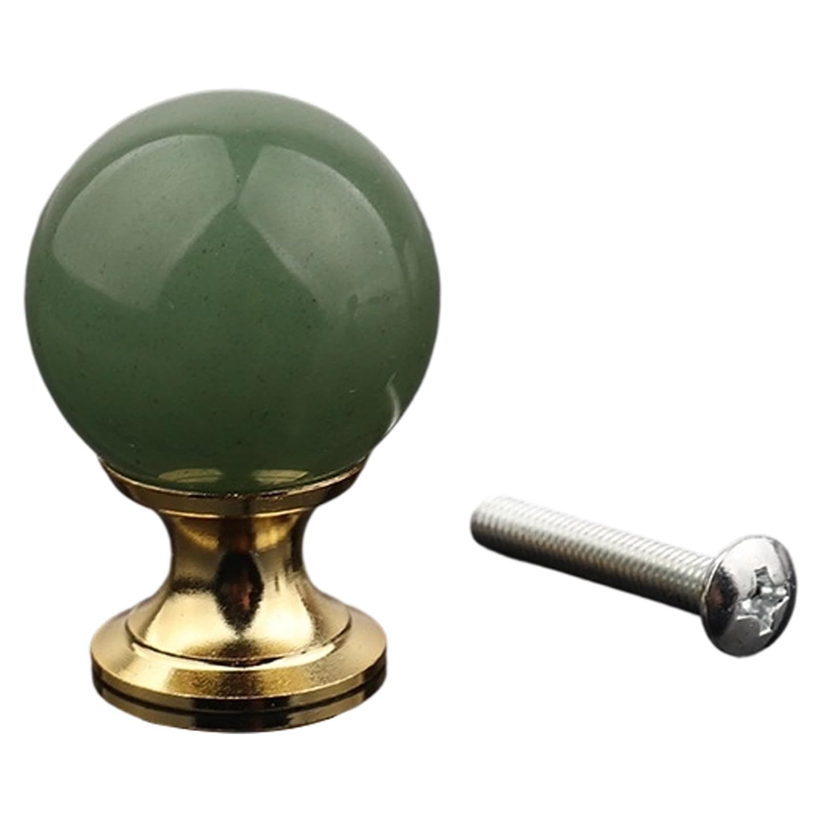 Tertioi Green Simple Furniture Decor Handles Crystal Round Ball Cabinet Knobs Cupboard Door Pull Drawer Knobs Furniture Hardware Simple Drawer Pull Handles