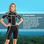 GoldFin Women Shorty Wetsuit, 3mm Neoprene Wet Suits Back Zip Surfing Diving Swimming Snorkeling - Image 3