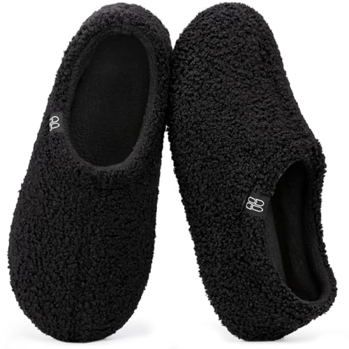 HomeTop Fuzzy Curly Fur Slippers
