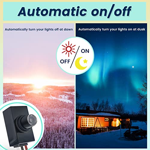 4 Packs Dusk to Dawn Sensor for Outdoor Lighting 110-240V Photoelectric Switch Photocell Light Sensor for Outdoor Lighting Fixtures, Bonlux Hardwired Post Eye Light Control with Photocell Light Sensor - Image 3