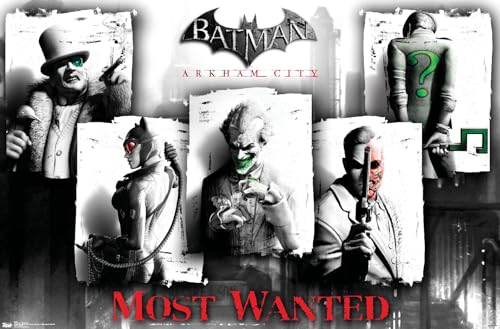 Poster DC Comics Arkham City jeu vidéo pour personnaliser l'ambiance d'une salle gaming