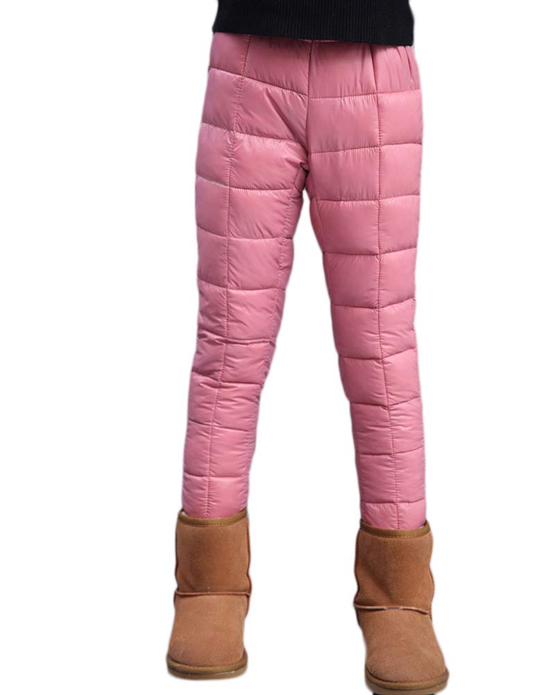 DAIHAN Pantaloni Invernale da Neve Per Bambini Ragazze Pantaloni da Sci Pantaloni Termici Imbottiti in Piuma Pantaloni Casual Caldi