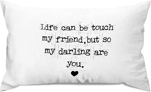 Miniatura 8 de Rebbygena Happiness Can Be Found Even in The Darkest of Times - Fundas de almohada lumbar de 12 x 20 pulgadas fundas de cojín de lona para sofá