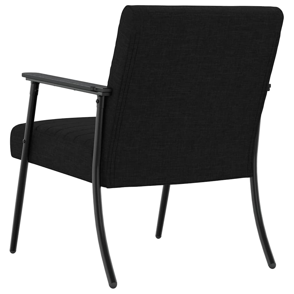 Nowoczesny fotel z materiału z ergonomicznym oparciem i podłokietnikami, 59 x 75 x 78 cm, tapicerowane krzesło do salonu, sypialni, biura i kącika do czytania