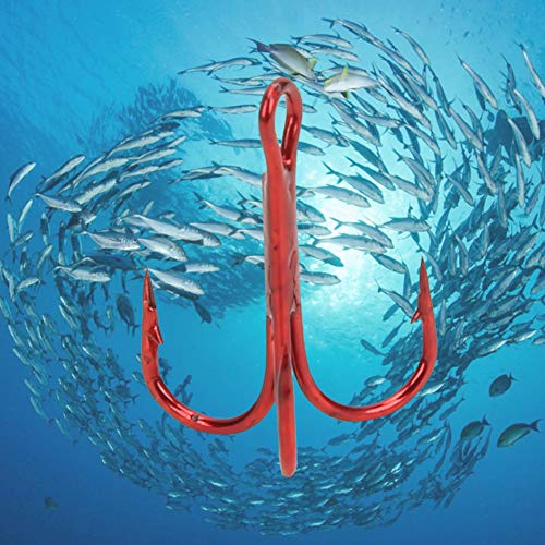 Fishing Hook 100pcs Fishing Hook Sharpened Treble Fishhook Tackle(8#) - Image 2
