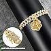 Gold Cat Chain Collar, Gold Diamond Collar Chain for Cat Dog, Glitter Walking Metal Collar with Secure Buckle Paw Charm and Bell, Cuban Jewelry Accessories for Puppy Small Medium Dogs Cats, 10 Inch