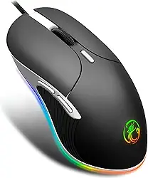 Mouse Gamer Óptico Retroiluminado com DPI Ajustável • 6 Botões Programáveis • Design Retrô Moderno • Alta Precisão USB para PC e Notebook