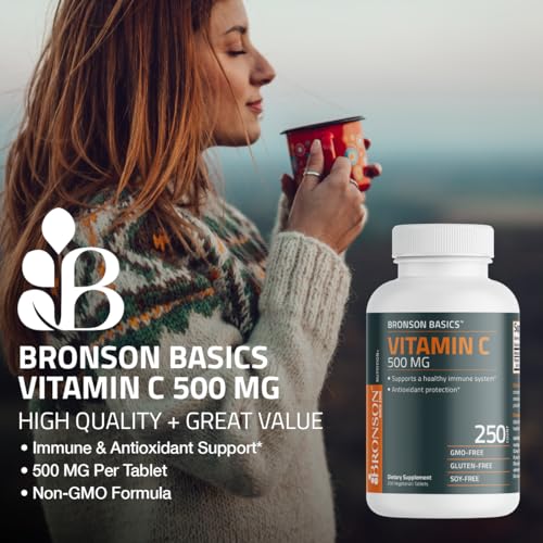 image for Bronson Vitamin C 500 MG Supports a Healthy Immune System & Antioxidan
