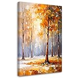 Couleurs intenses - tableau de dimensions 40x60 cm avec un motif de Paysage Arbres Forêt Nature apporte un vent de fraîcheur dans ton intérieur. Les côtés imprimés ajoutent de l'élégance et créent un effet visuel harmonieux.