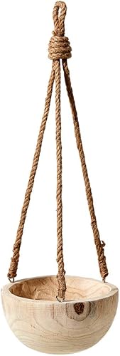 Miniatura 8 de Serene Spaces Living Paulownia - Cuenco redondo de madera  Cuenco de madera decorativo hecho a mano para decoración, fiestas, bodas, centro de mesa