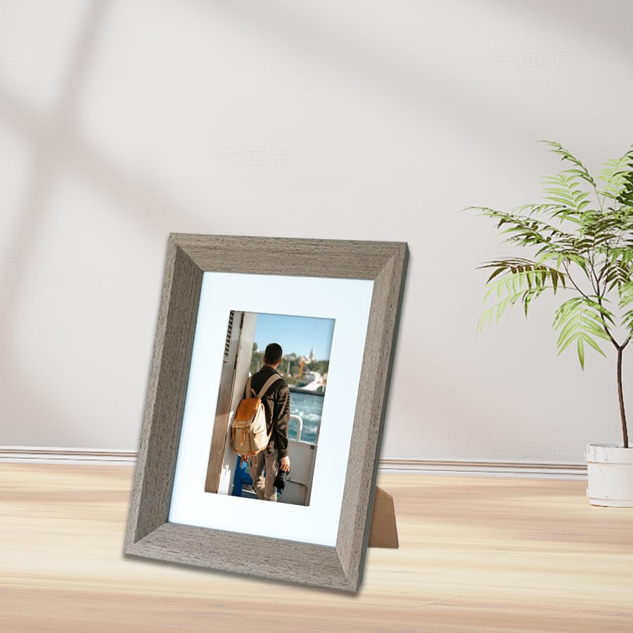 5X7 Inch Wall Photo Frame Set Picture Frame Display with Hanging System for Home Decor Art Gallery Wall Collage(Brown)