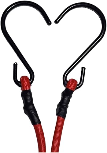 Miniatura 4 de YELIER Cuerdas elásticas (36 pulgadas, 0.315 in, negro)  Paquete de 4 cuerdas elásticas resistentes con ganchos en S de alta resistencia,