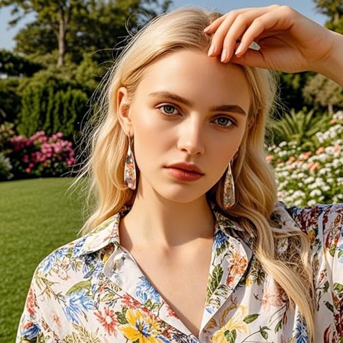 MJartoria Stone Earrings for Women Trendy Vintage Dangle Earrings Drop Earrings Statement Earrings Jewelry Gifts3