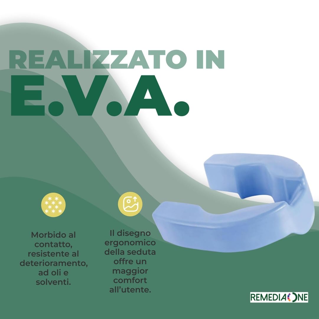 REMEDIA ONE - Rialzo Duo per Water e Bidet Ovali in E.V.A. - Rialzo Wc e Bidet per Anziani e Disabili, Alzawater per Protesi Anca, Alzata per Wc, Morbido, Antimacchia, Anticorrosione, Comodo Ausilio
