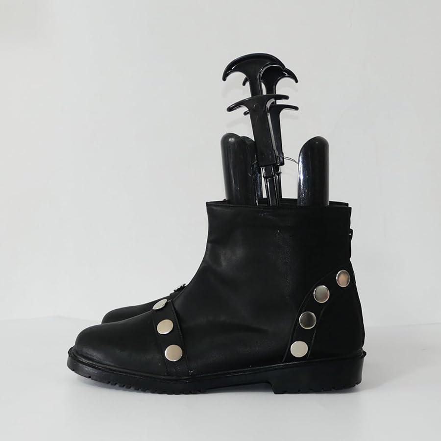 Amazon.com: Yugi Muto Anime Cosplay Black Shoes Studded Ankle
