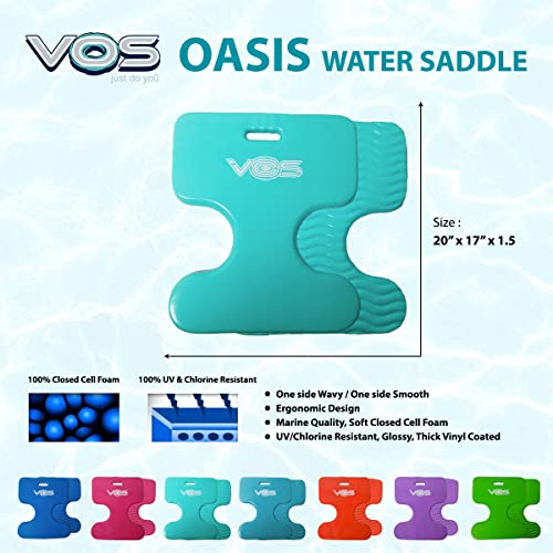 Vos Oasis Premium Water Solid Saddle Floats For Adults And Kids - 2 Pc Pack |Ultra Buoyant, Comfortable Floating Seats For Pool, Beaches, Lakes, Water Parks (Seafoam) #TOP2