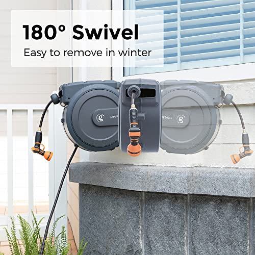 Giraffe Tools B09NPQY9Z8_CA NARF Aw405/8Mb Retractable Garden Hose Reel 5/8 Inch X 90 Ft Pro Metal Bracket thumb #3