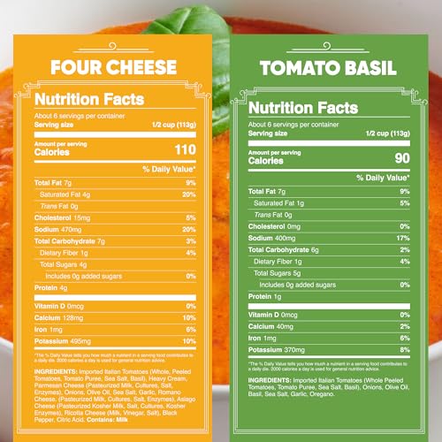 Image of Carbone Spicy Vodka, Marinara, Four Cheese, Tomato Basil Variety 4 Pack | Italian Tomato & Cream Sauces, Fresh & All-Natural Ingredients, Non-GMO, Gluten Free, Low Carb, No Artificial Preservatives