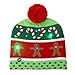 Produktbild FADA Strickpullover mit LED-Beleuchtung, hässliche Beanie, 3 blinkende Modi - Rot - Einheitsgröße