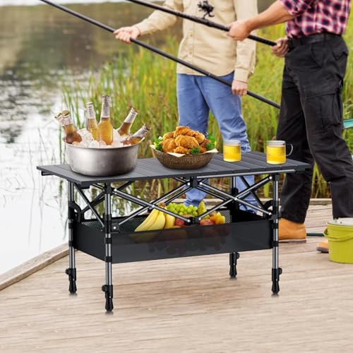 Beach Table Costway Folding Aluminum Camping Table With Carry Bag