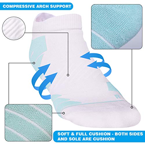 Image of Hylaea No Show Running Athletic Anti-Blister Wicking Coolmax Socks, Seamless Anti-odor