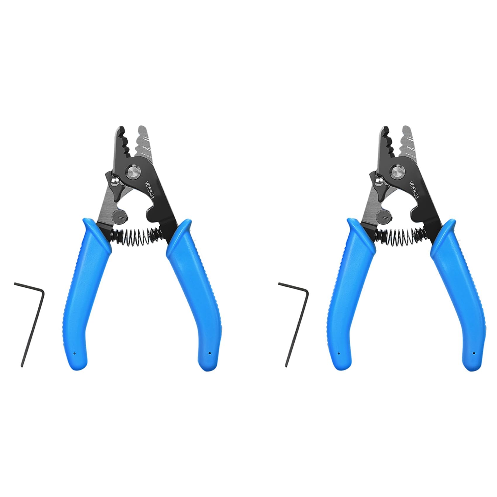 Jnchdghwa Blue 2X Vcfs-33 Three-Port Fiber Stripping Pliers Ftth Tools Fiber Optical Wire Stripper