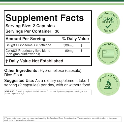 Double Wood Supplements DWLIPO Absorbable Glutathione Supplement